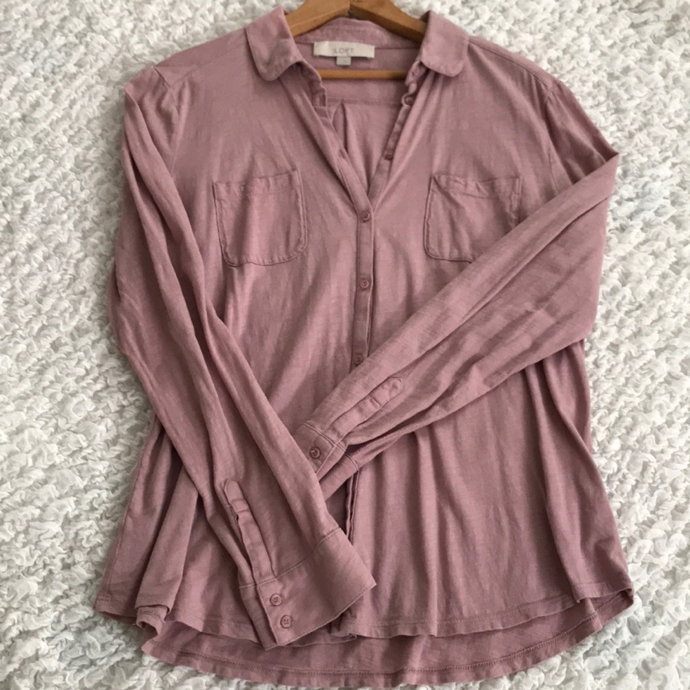 Loft Button Down Top